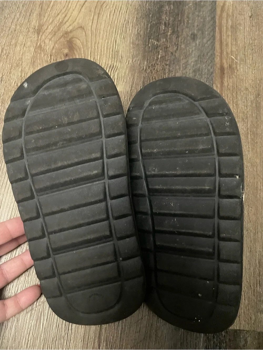 Kids Black Slip-On Shower & Pool Slippers